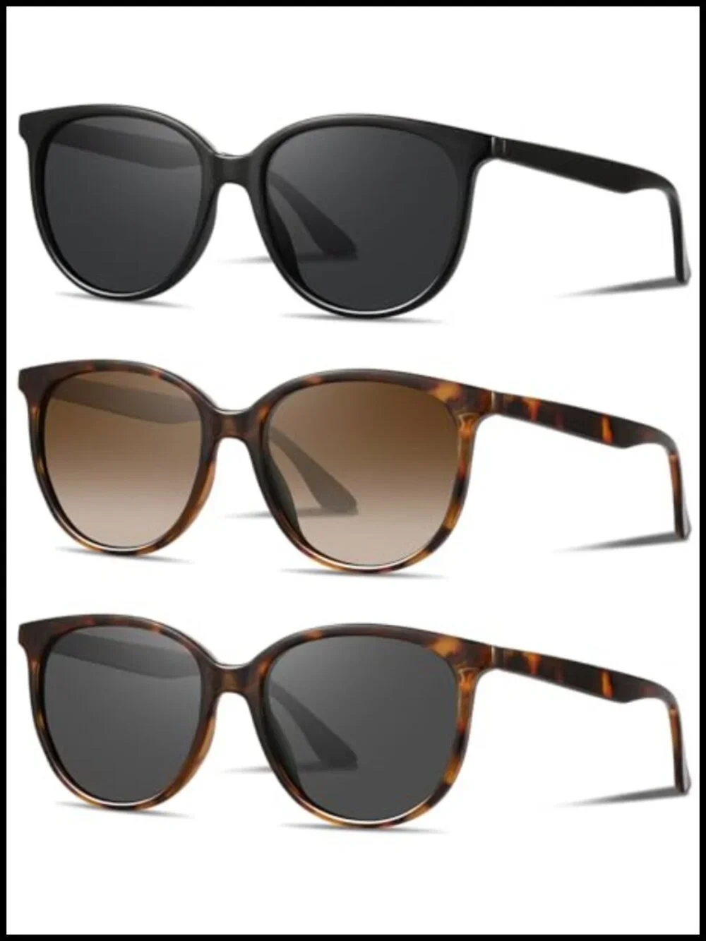Retro Polarized Sunglasses with UV400 Protection, TAC Lens, Unisex